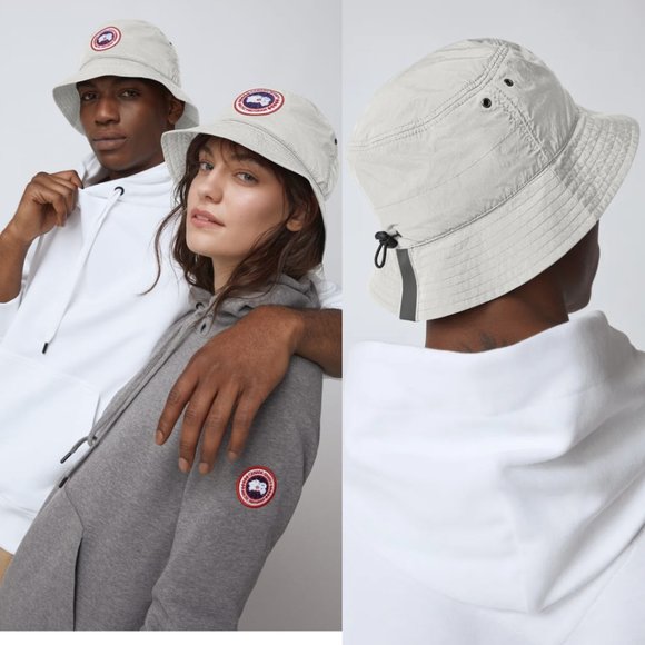 NWT Canada Goose Haven Bucket Hat Reflective Tape Silverbirch Sz S-M - Picture 3 of 9